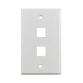 Product Marketing Image of Simply Secured SKU: JKWP2-WH by Vendor Grid Networking Product 2-Port Keystone Wall Plate - White, 10-Pack | For Cat5e/Cat6/Cat6A Jacks | JKWP2-WH