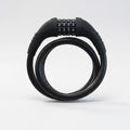 4 Digit Combination Cable Lock SILICONE 12mm x 1000mm - Black
