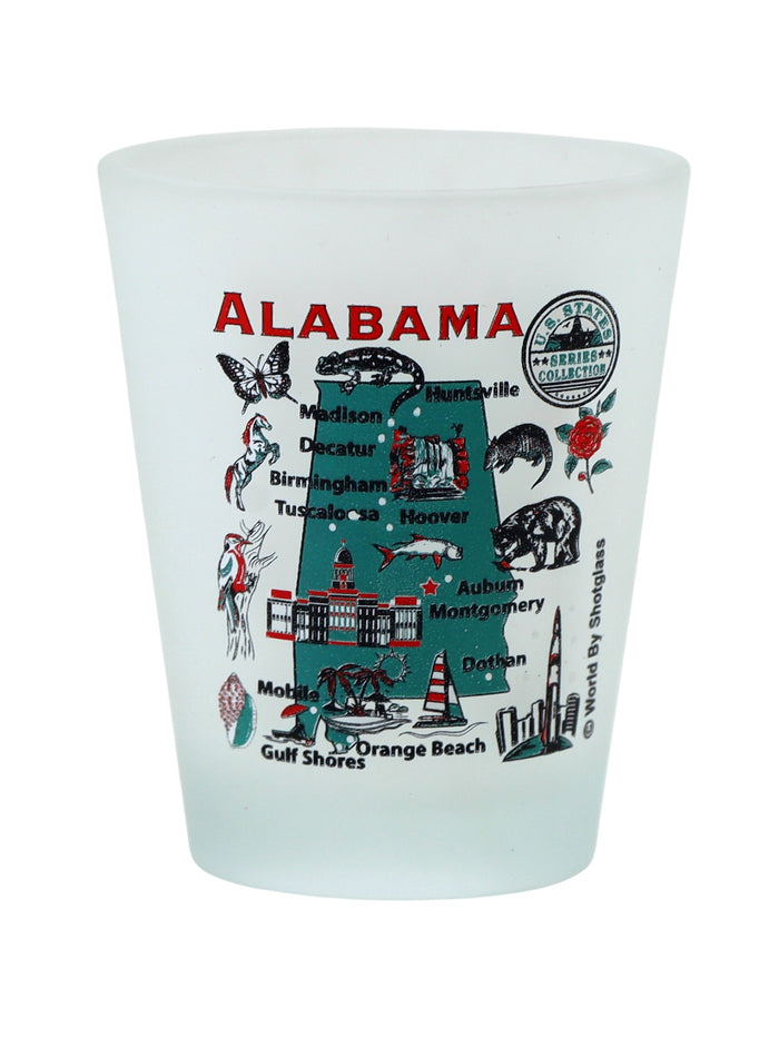 Alabama United States USA Souvenir Boxed Shot Glass Set (Set of 6)