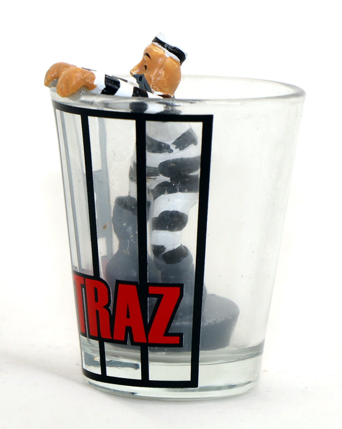 Alcatraz San Francisco California Escaping Inmate Shot Glass