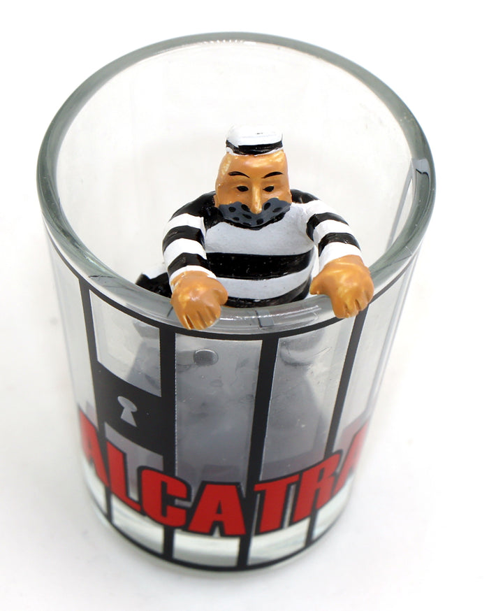 Alcatraz San Francisco California Escaping Inmate Shot Glass