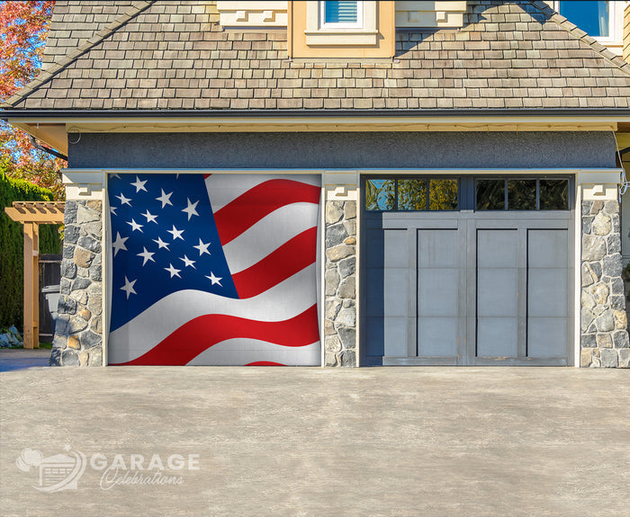 American Flag | 1-Car Garage Door Cover