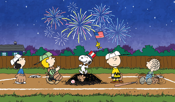 America's Pastime | 2-Car Peanuts® Garage Door Cover