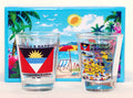 Antigua & Barbuda Caribbean Shot Glass Boxed Set (Set of 2)