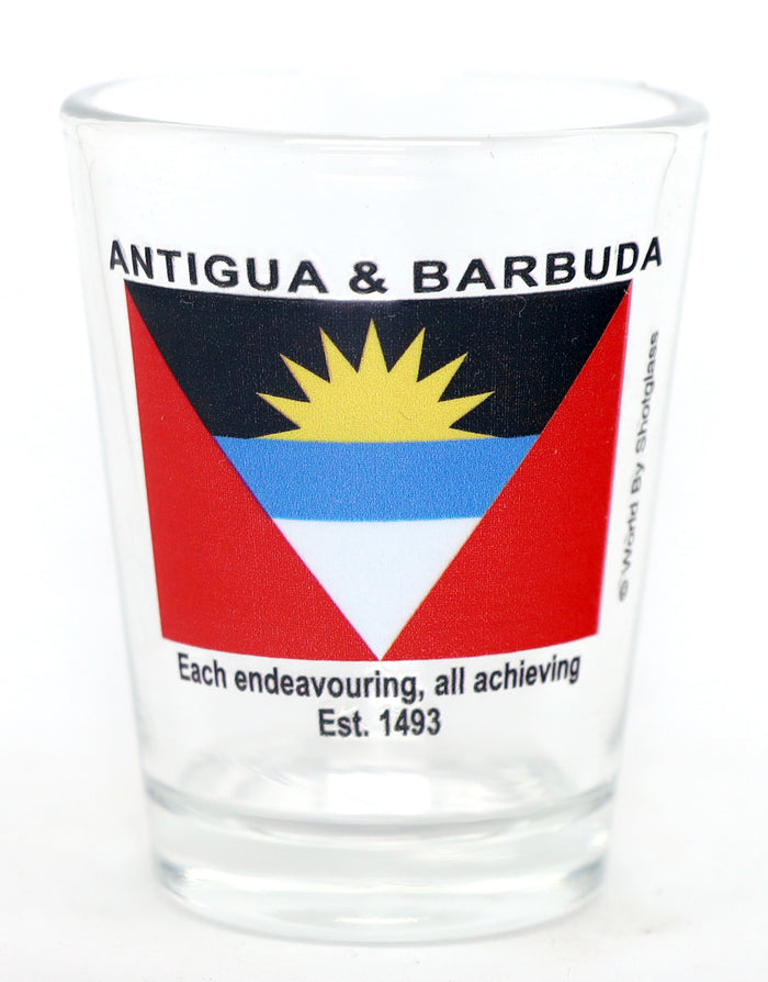 Antigua & Barbuda Caribbean Shot Glass Boxed Set (Set of 2)