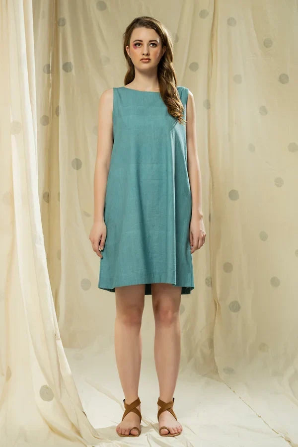 Applique Grace-Relaxed Fit Knee Length Dress