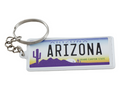 Arizona License Plate Aluminum Ultra-Slim Rectangular Souvenir Keychain 2.5" X 1.25"x 0.06"