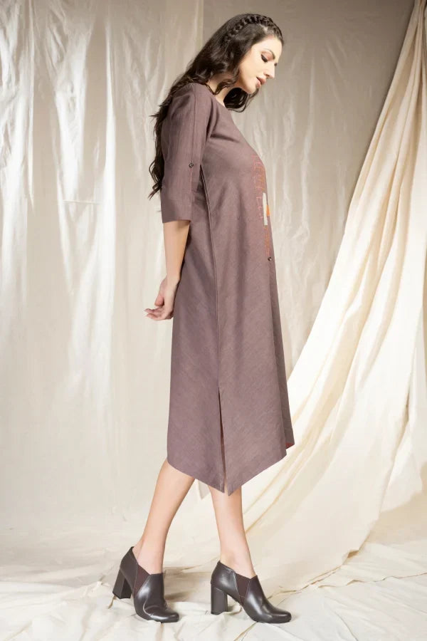 Artisan made Slim Fit Khadi Fabric Dress