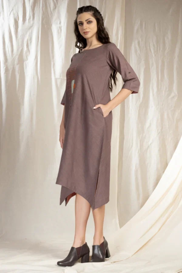 Artisan made Slim Fit Khadi Fabric Dress