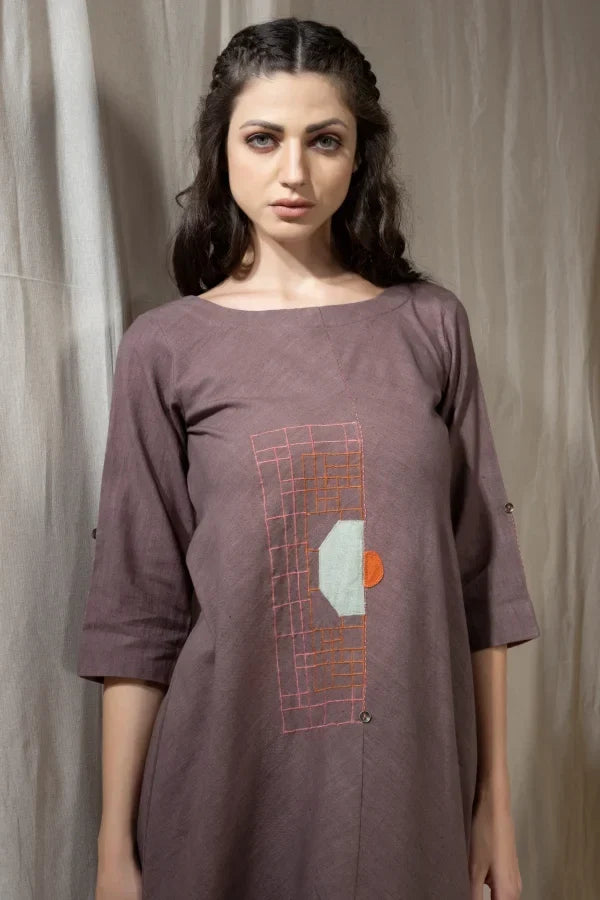 Artisan made Slim Fit Khadi Fabric Dress