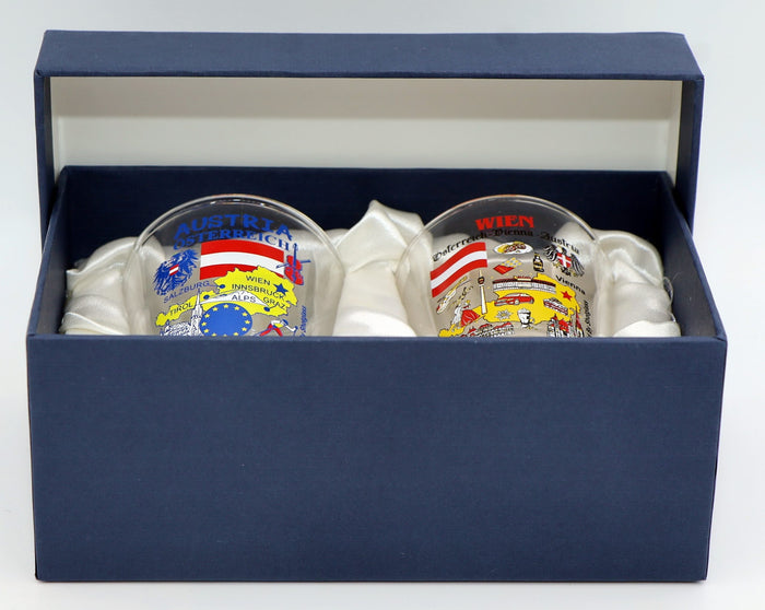 Austria Souvenir Boxed Shot Glass Set (Set of 2)