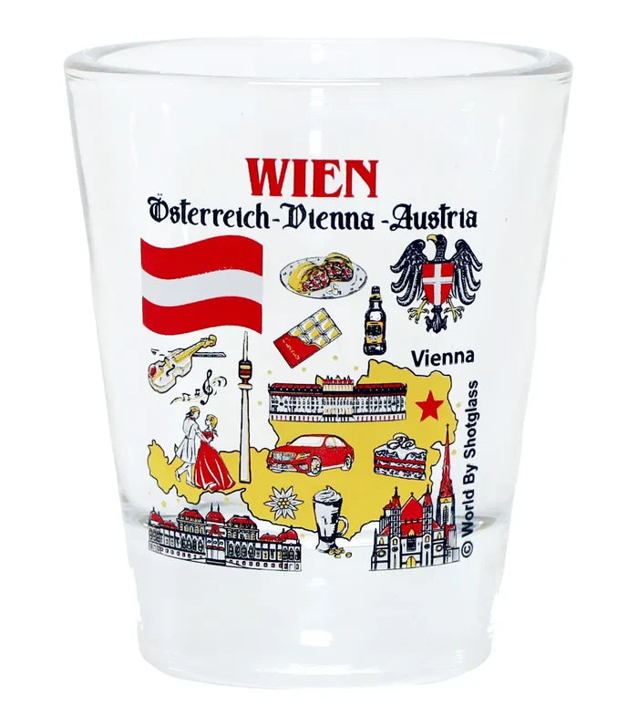 Austria Souvenir Boxed Shot Glass Set (Set of 2)
