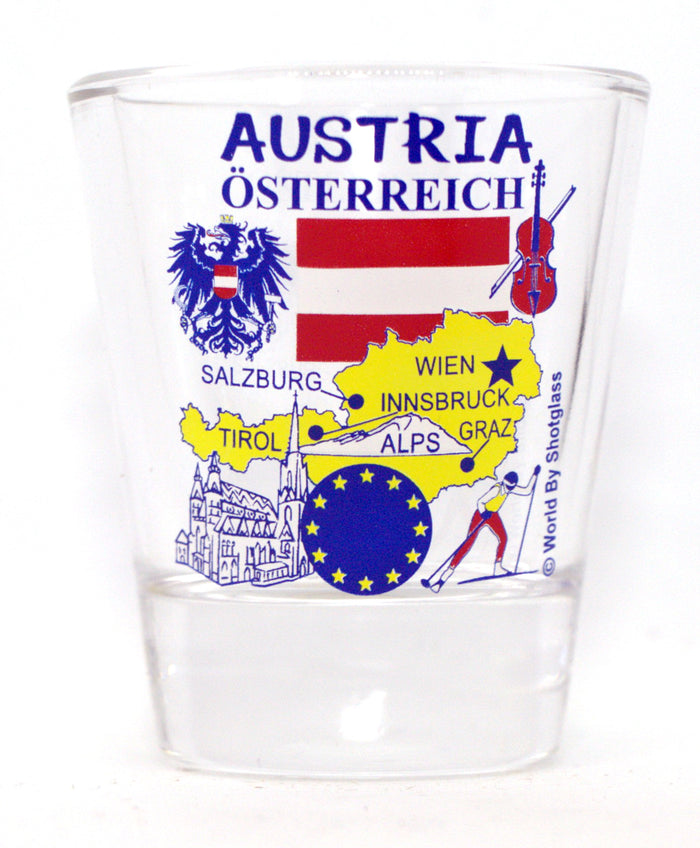 Austria Souvenir Boxed Shot Glass Set (Set of 2)