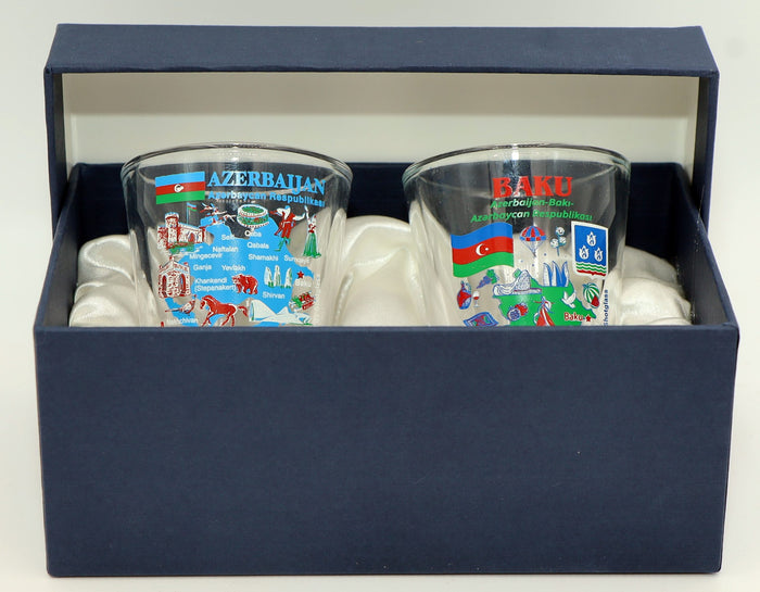 Azerbaijan Souvenir Boxed Shot Glass Set (Set of 2)
