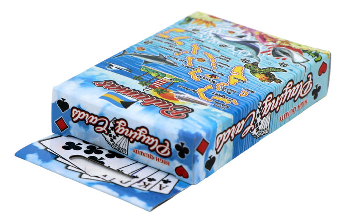 Bahamas Map Collectible Souvenir Playing Cards with Header
