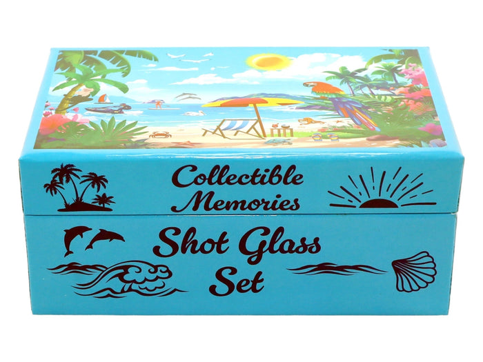 Barbados Caribbean Shot Glass Boxed Set (Set of 2)