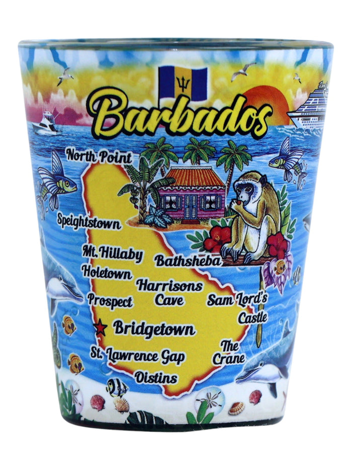 Barbados Scene In and Out Shot Glass