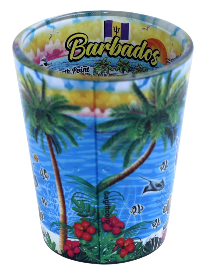 Barbados Scene In and Out Shot Glass