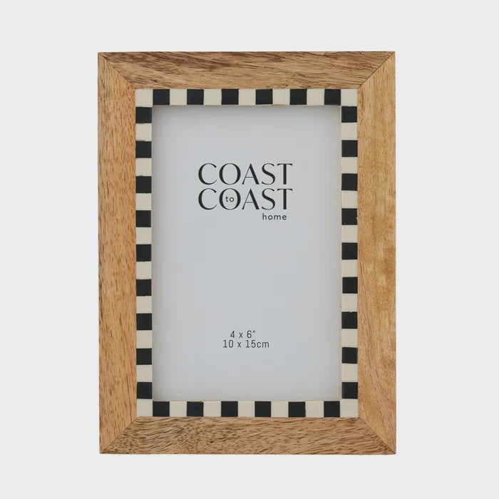 Barnet Wood Resin Frame 4x6" Black