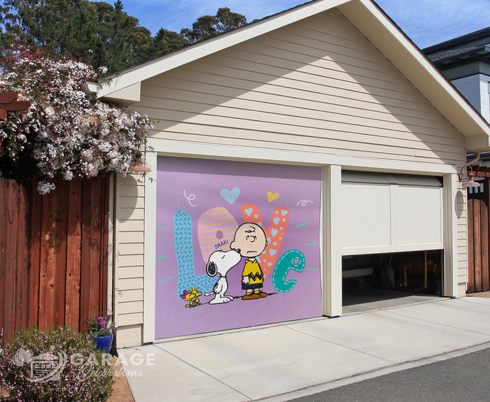 Beagle Smak! | 1-Car Peanuts® Garage Door Cover