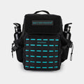 Black & Aqua Gym Backpack Compact