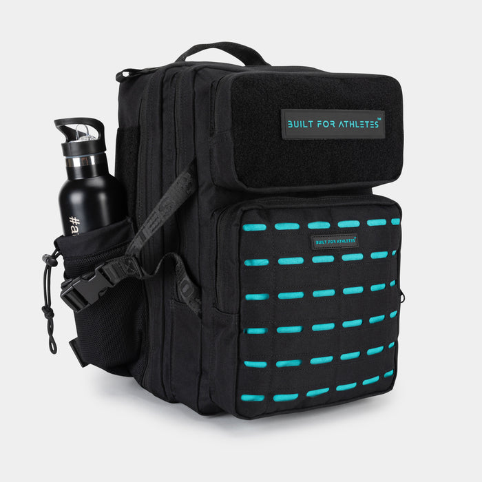 Black & Aqua Gym Backpack Compact