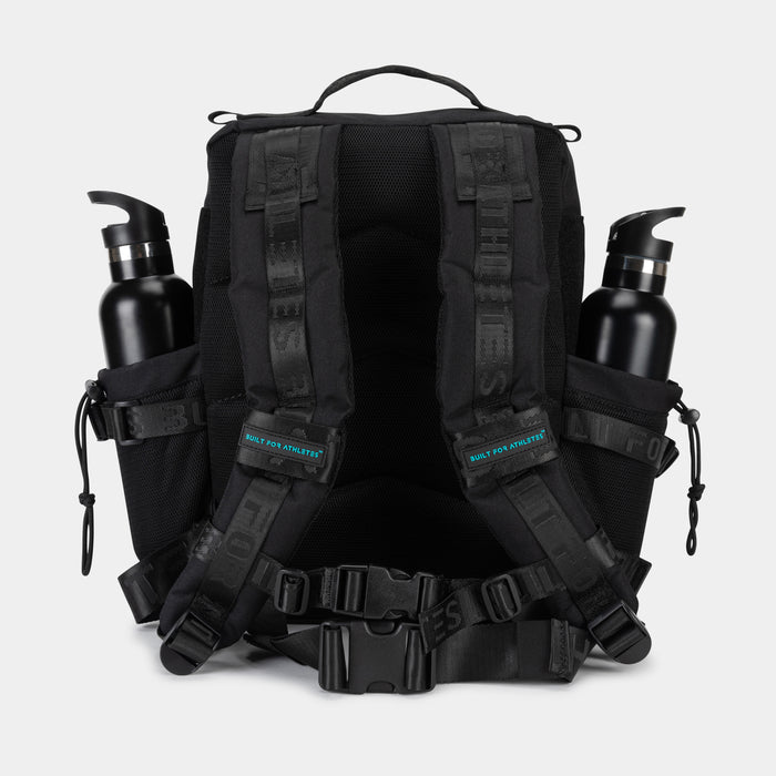 Black & Aqua Gym Backpack Compact