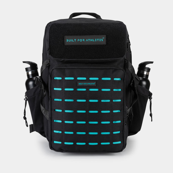 Black & Aqua Gym Backpack Plus