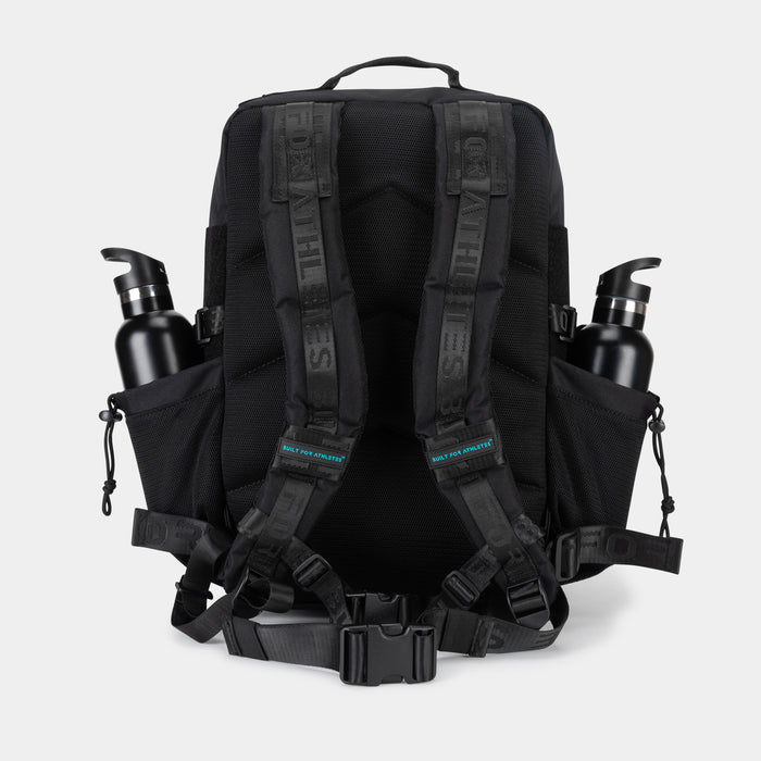 Black & Aqua Gym Backpack Plus