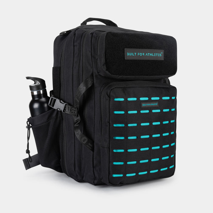 Black & Aqua Gym Backpack Plus