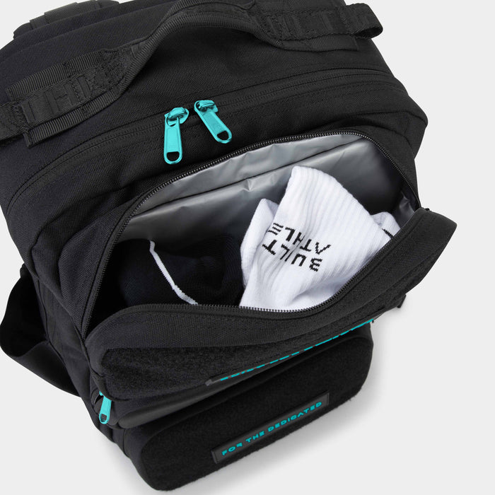 Black & Aqua Hybrid Backpack