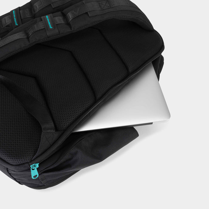 Black & Aqua Hybrid Backpack