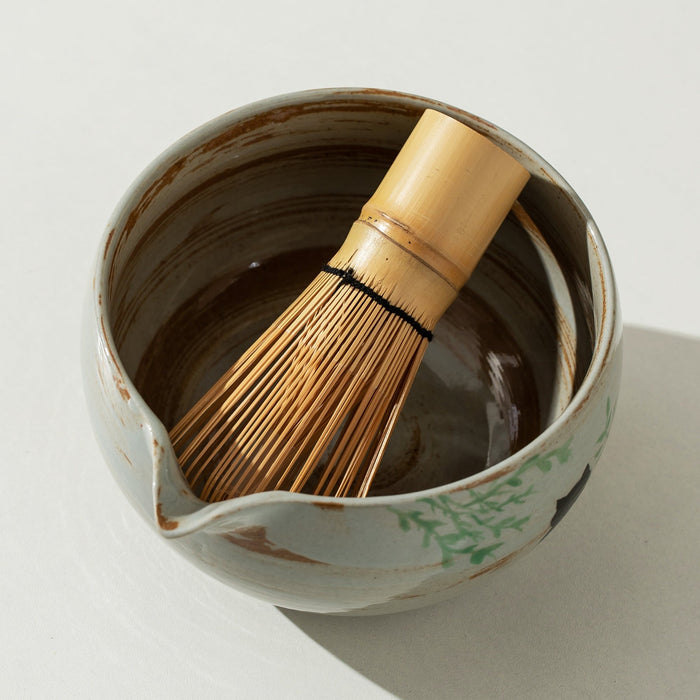 Black Cat Ceramic Matcha Set with Bowl and Chasen Holder