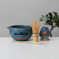 Black Cat Fish Ceramic Matcha Set with Bowl and Chasen Holder
