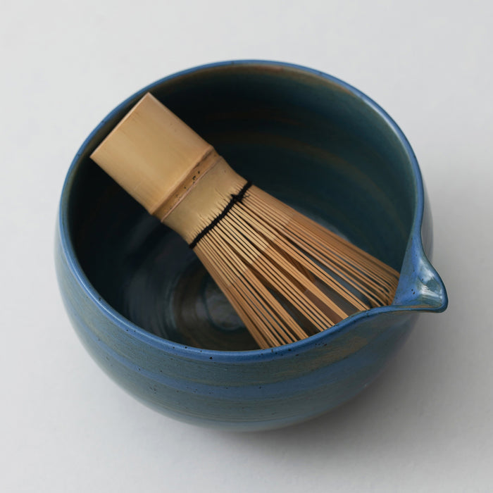 Black Cat Fish Ceramic Matcha Set with Bowl and Chasen Holder