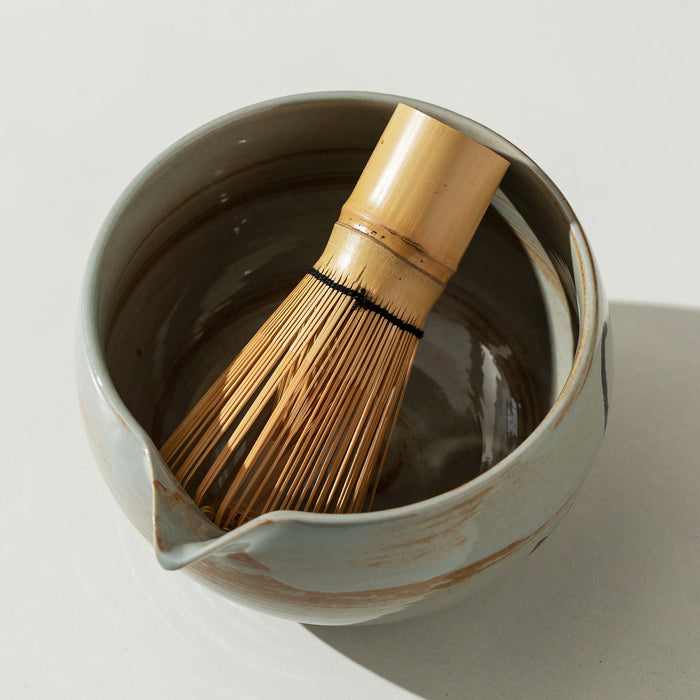 Black Cat Fish Ceramic Matcha Set with Bowl and Chasen Holder