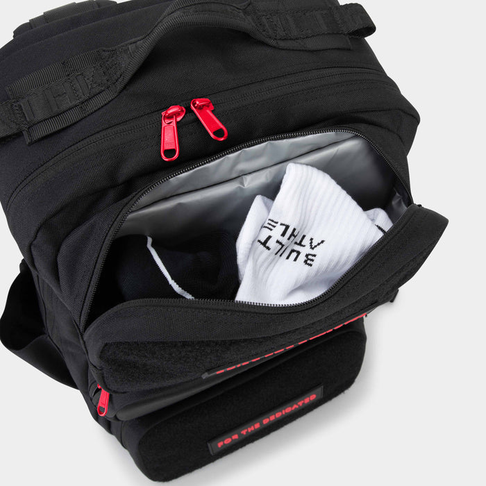 Black & Red Hybrid Backpack
