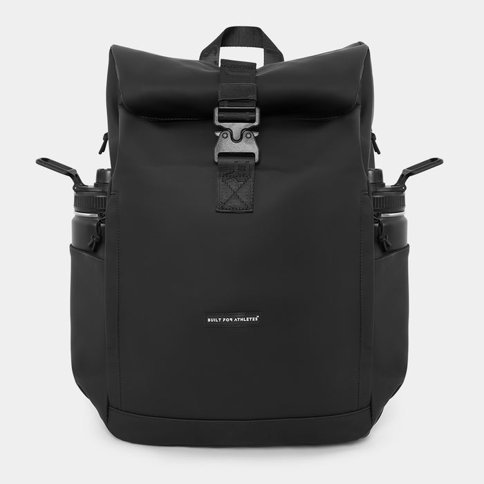 Black Roll Top Backpack