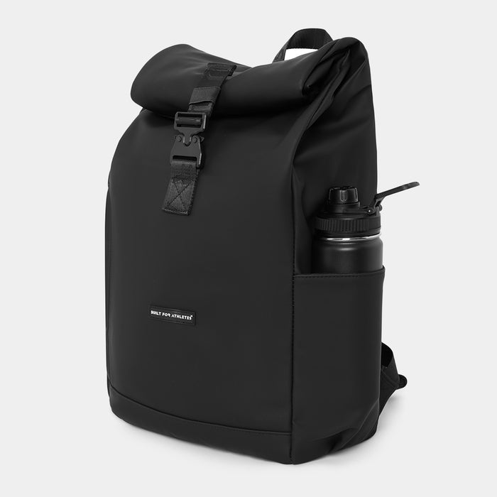Black Roll Top Backpack