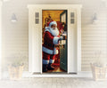 Black Santa Hot Cocoa Time | Front Door Cover