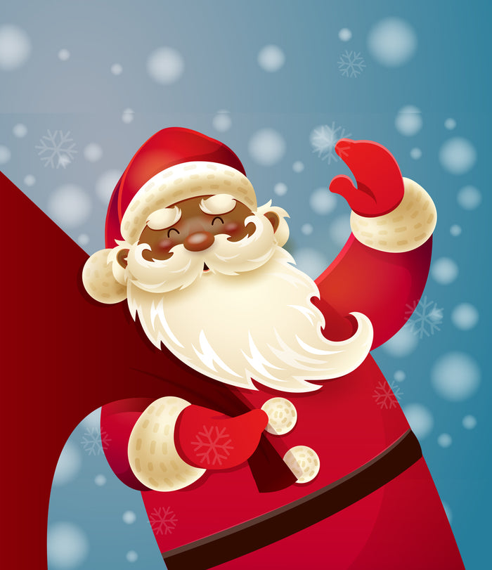 Black Santa's Toy Bag | 1-Car Garage Door Cover