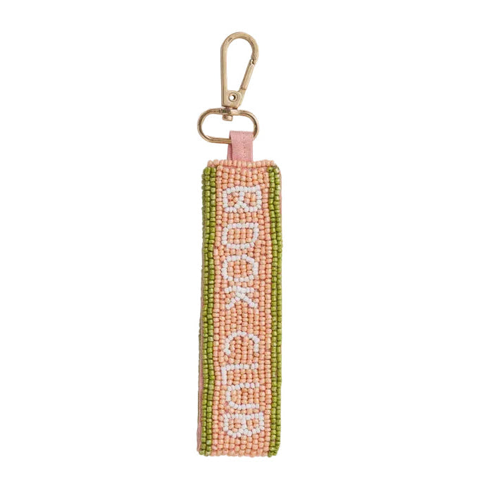 Book Club Beaded Keyring