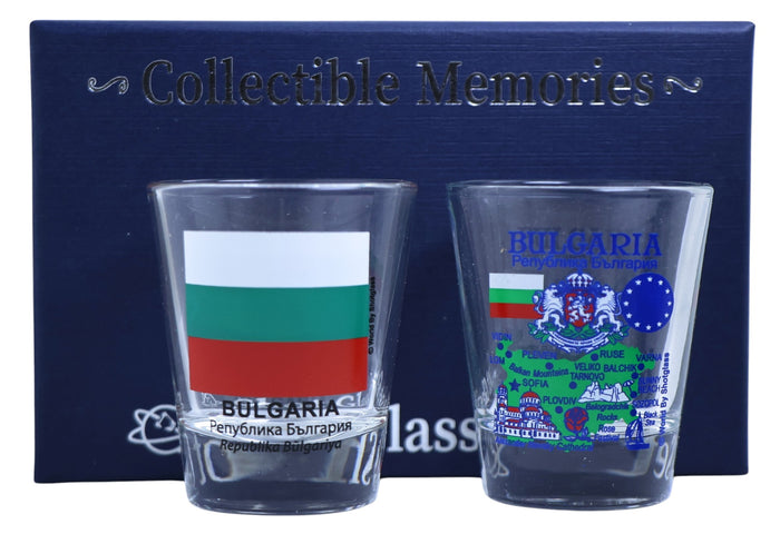 Bulgaria Souvenir Boxed Shot Glass Set (Set of 2)