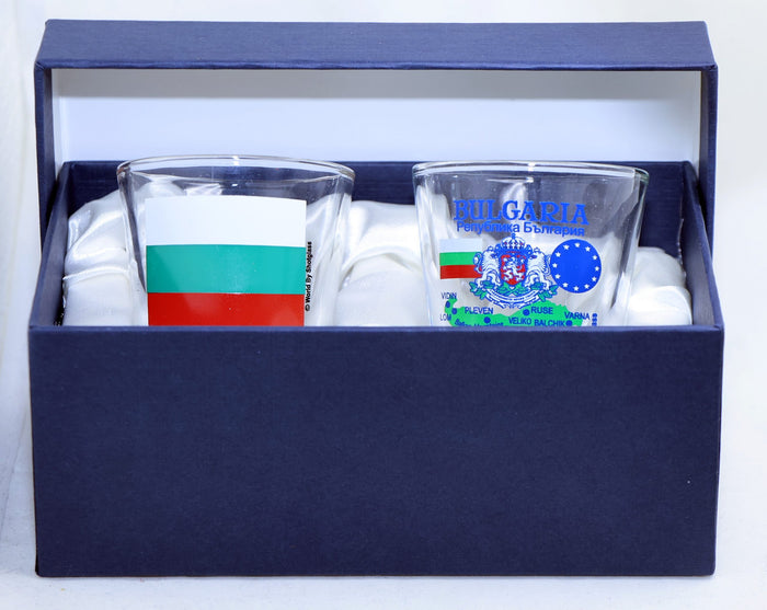 Bulgaria Souvenir Boxed Shot Glass Set (Set of 2)