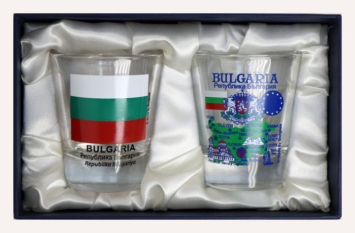 Bulgaria Souvenir Boxed Shot Glass Set (Set of 2)