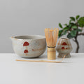 Bunny Mushroom Ceramic Matcha Set with Bowl and Chasen Holder