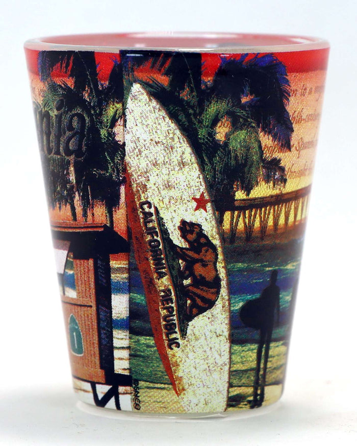 California Stamp Design Shot Glass