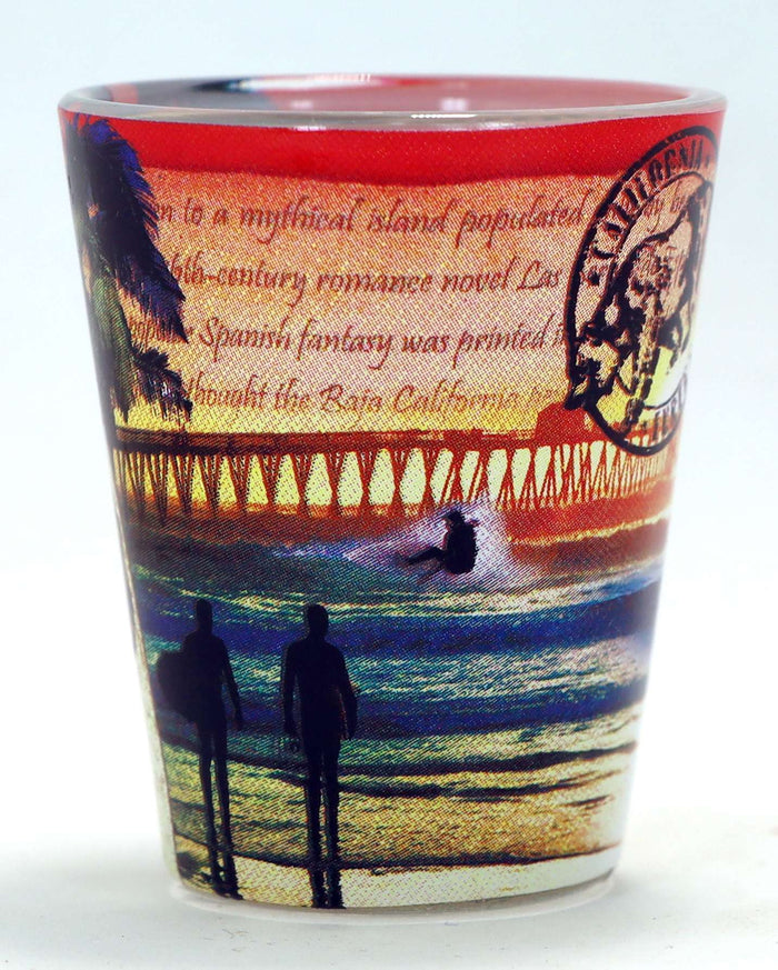 California Stamp Design Shot Glass