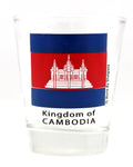 Cambodia Flag Shot Glass