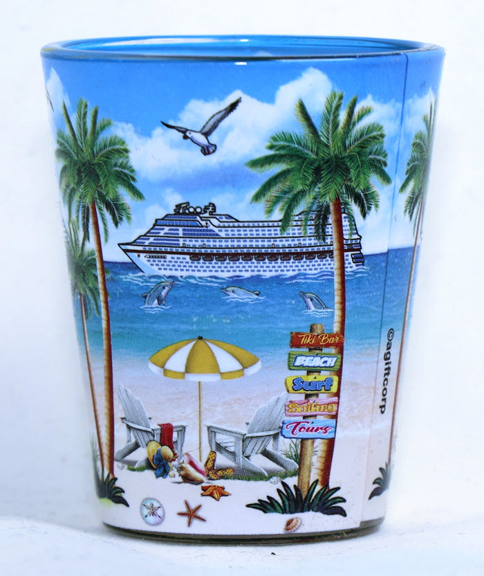 Cape Canaveral Florida Cruise Ship In and Out Shot Glass